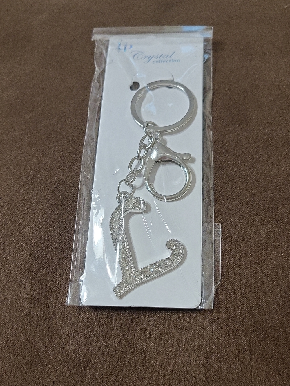 Silver 'L' Initial Keychain